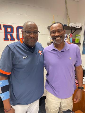 Doug Glanville with Dusty Baker, 2022